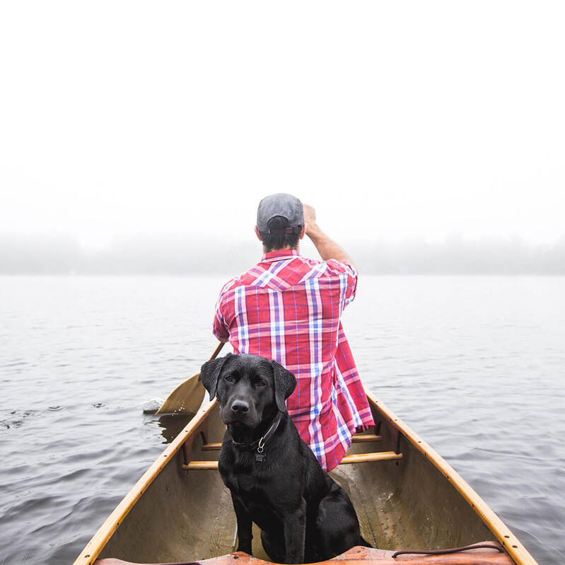 Mensch und Hund gemeinsam auf dem Wasser unterwegs - Ruhe und Vertrauen - Hundeschule Blickwechsel